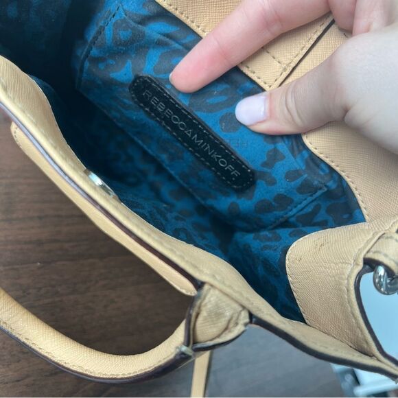 REBECCA MINKOFF Tan MAB Tote Crossbody Satchel Megan Darren MAC - Picture 8 of 10